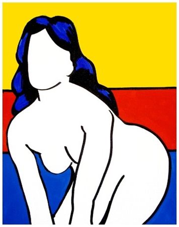 MARCO LODOLA (1955) Senza titolo Olio su tela 50 x 40 x 4. Firma in a. a d....