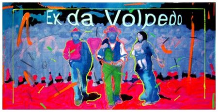 ENRICO MANERA (1948) Ex da Volpedo 2007 T.m. su tela emulsionata 70 x 140....