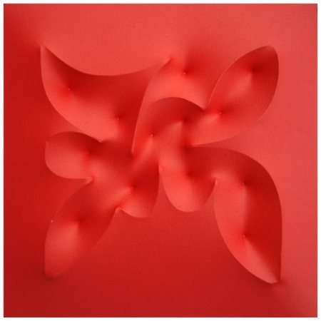 GIUSEPPE AMADIO (1944) Eaba Pittura su tela estroflessa 40 x 40. Firma e...