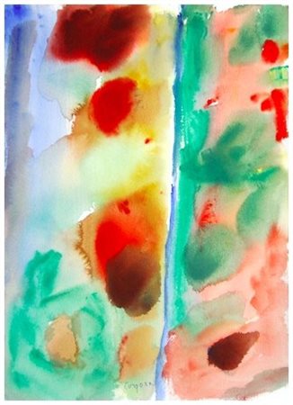 ANTONIO CORPORA (1909 – 2004) Due tempi 2002 Acquerello su cartoncino 51 x...