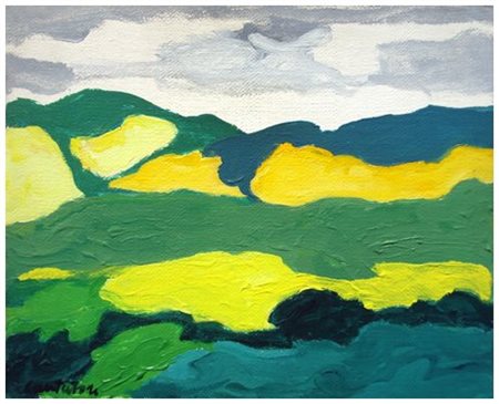 DOMENICO CANTATORE (1906 – 1998) Senza titolo Olio su tela 40 x 50. Firma in...