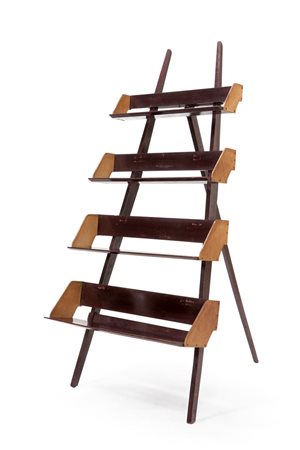 CLAVARINO AMEDEO Libreria a cavalletto smontabile, struttura e piani in legno...
