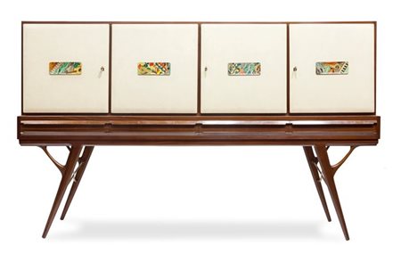 I PALAZZI DELL'ARTE Credenza impiallacciata in legno di palissandro, ante in...