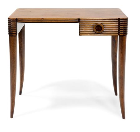 BUFFA PAOLO Scrittoio in legno di noce con un cassetto. cm 68x80x49