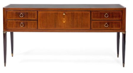 BUFFA PAOLO (attribuito) Mobile bar in legno di mogano. Anni '50 cm 87x170x40