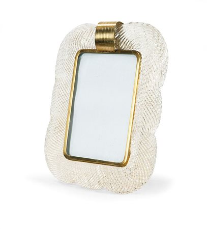 BAROVIER & TOSO Cornice portafotografie in vetro torchon, montatura in...