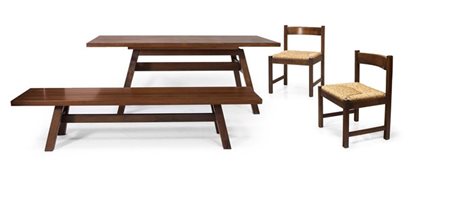 MICHELUCCI GIOVANNI Un tavolo, quattro sedie e una panca della serie...