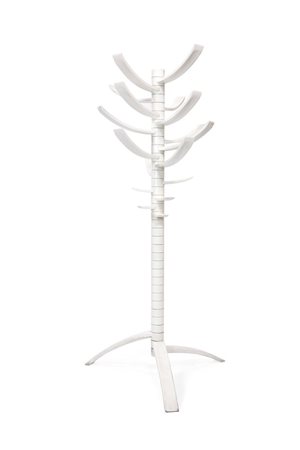 TIPPET BRUCE Renna Appendiabiti in legno laccato bianco. Prod. Gavina anni...