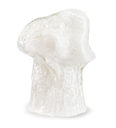 MAZZEGA Lampada scultura in vetro incamiciato. Anni '70 h cm 44