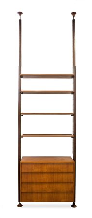 I.S.A Libreria cielo-terra ad una campata con una cassettiera e quattro...