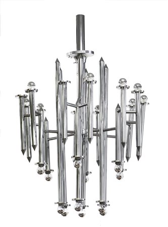 THOMAS INDUSTRIES Lampadario a ventiquattro luci con struttura in metallo...