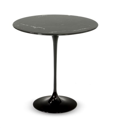 SAARINEN EERO Tulip Coppia di tavolini con base in alluminio laccato e piano...