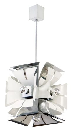 ZONCA ILLUMINAZIONE Lampada a sospensione a cinque luci in metallo cromato e...
