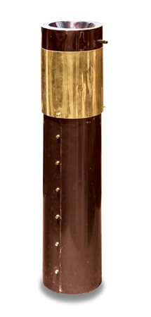 STILNOVO Posacenere da terra in rame, ferro e ottone. Marcato sotto la base...