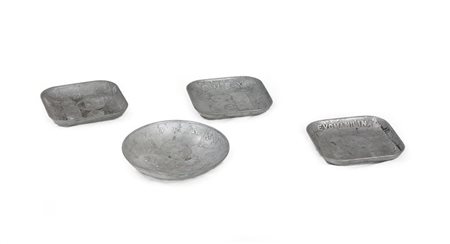 NERONE E PATUZZI GRUPPO NP2 Quattro prove in alluminio, tre quadrate ed una...