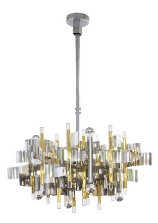 SCIOLARI Mirage Lampada a sospensione a dodici luci con struttura in metallo...