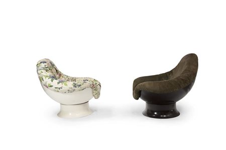 BRUNU MARIO Rodica Poltrona con struttura in ABS e imbottitura in tessuto....