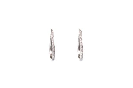 Orecchini in oro bianco con brillantini e chiusura a clip