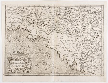 Giovanni Antonio Magini (1555 - 1617) Liguria overo Riviera di Genova di...