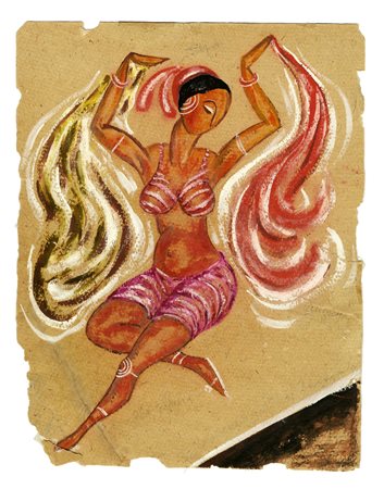 Pavel Fedorovich Tchelitchew, Lotto composto di 2 dipinti. Tempera su...