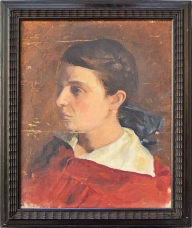 Pittore della prima metà del XX secolo. Testa di fanciulla.