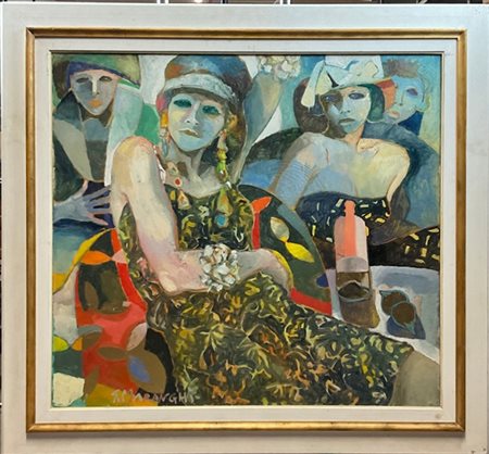 GIOVANNI MARANGHI "La musa" 
olio su tela
cm 90x100
firmato in basso a sinistra;