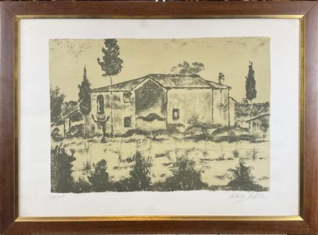 Ardengo Soffici "La casa del Berna" 1962
litografia a colori
cm 45x64
firmata e