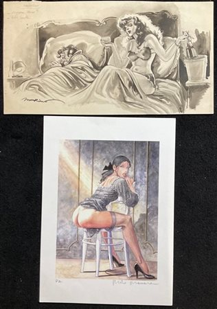 Marino Guarguaglini "Malinteso" 
china acquerellata e matita su carta
cm 18x33,4