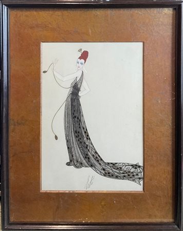 ERTÉ "Le Songe d'une Nuit d'Hiver" 1916
tempera e tecnica mista su carta
cm 24,5