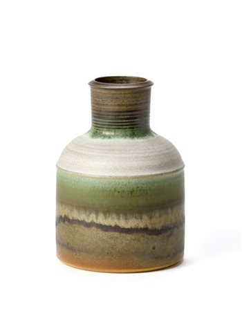 Nanni Valentini per Ceramica Arcore Vaso sferico a collo stretto in grès dipinto