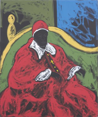 Tano Festa Roma 1938 - 1987 Cardinale, 1986 Acrilico su tela, cm. 120,5x101...