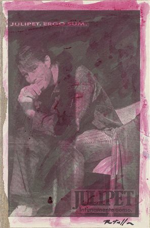 Mimmo Rotella Catanzaro 1918 - Milano 2006 Julipet, 1990 Tecnica mista su...