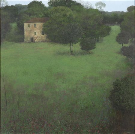 Alessandro Tofanelli Viareggio 1959 Paesaggio Olio su tela, cm. 100x100 Firma...