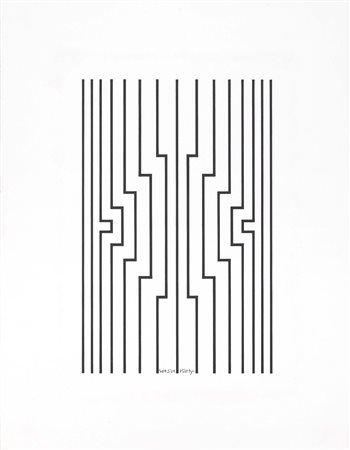 Victor Vasarely Pecs 1906 - Parigi 1997 Senza titolo Inchiostro su carta, cm....