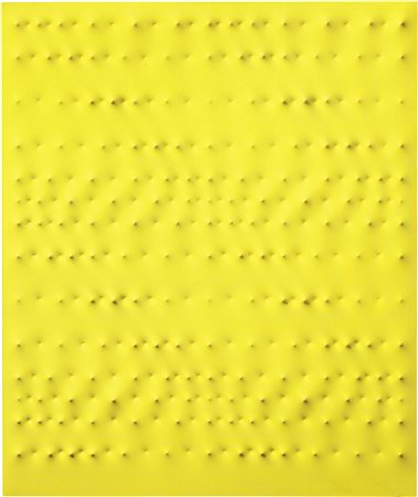 Enrico Castellani Castelmassa (Ro) 1930 Superficie gialla, 1990 Acrilico su...