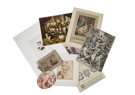 Cartella contenente numerosissime incisioni di diverse epoche e dimensioni
(dif