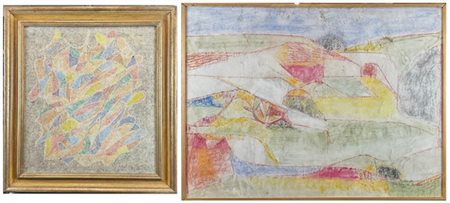 Vito Bortolotti - Carlo Barbieri
Due tecniche miste su tela di soggetto astratt