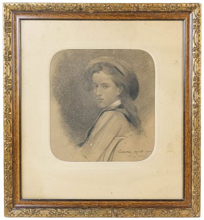 Luigi Secchi "Ritratto di giovane" agosto 1900
carboncino su carta (cm 29x27)
fi