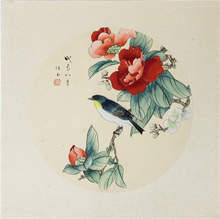 Arte orientale. Cartella contenente cinquantadue pannelli dipinti a soggetto di