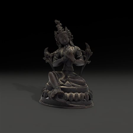 A fine Tibetan Green Tara sculpture
