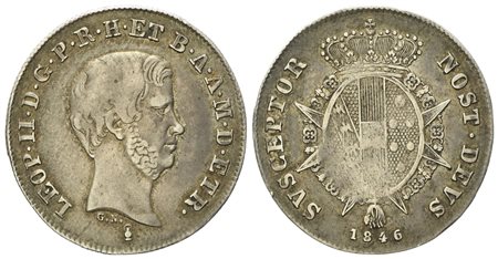 FIRENZE. Granducato di Toscana. Leopoldo II (1824 - 1859). Paolo 1846. Ag (2,80 g; 23,1 mm) 