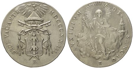 STATO PONTIFICIO. Bologna. Sede Vacante 1823. Scudo 1823. Ag (g 26,31; mm 40,4).