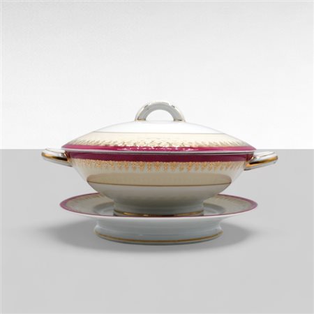 Legumiera con vassoio in porcellana, Limoges