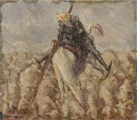 Guido Cadorin Venezia 1892 - 1975 Don Quijote all'assalto di un gregge, 1946...