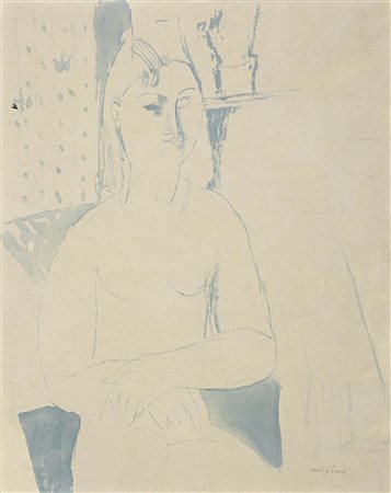 Amedeo Modigliani Livorno 1884 - Parigi 1920 Nudo di donna seduta, 1916-17...