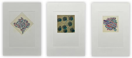 LINO CENTI Lotto unico di 3 opere: Lotto unico di 3 tecniche miste su carta...