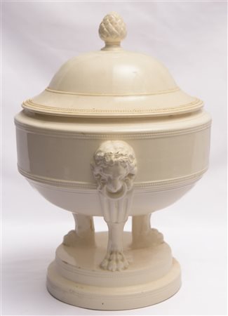  
Zuppiera con coperchio - Manifattura Cherinto Del Vecchio Circa 1800
ceramica smaltata bianca H. cm 36 cm