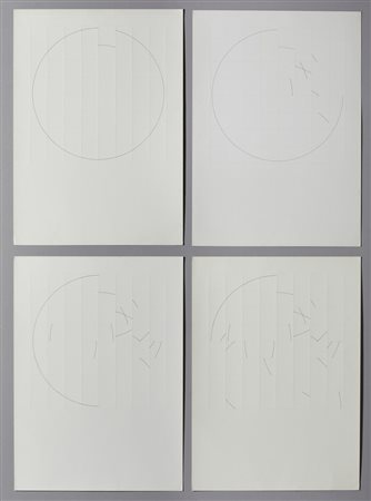 DI BELLO BRUNO (n. 1938) - DISSEMINAZIONE DEL CERCHIO IN 4 MOVIMENTI (POLITTICO).