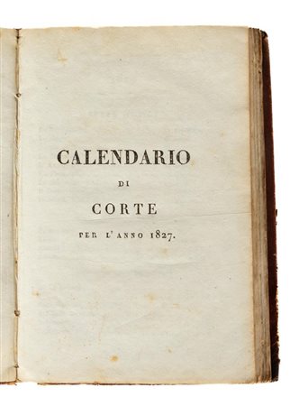 Calendario di corte per lʹanno 1827.   