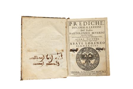 Prediche, discorsi e lezioni del padre Bartolomeo Beuerini sacerdote lucchese.   Bartolomeo  Beverini